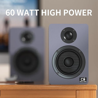 60W Computer Speakers for Desktop PC, DSP, Bluetooth 5.3, 24-Bit Optical, USB-C, AUX, Silk-Dome Tweeter, Carbon-Fiber Driver, Desk Speakers for Laptop/Mac/Monitor, Slate Blue
