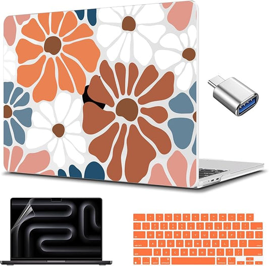 CISSOOK Compatible with MacBook Air 13.6 inch Case M4 M3 M2, Plastic Hard Shell Case Keyboard Cover Screen Protector for MacBook Air 13 2025 2024 2023 2022 Model A3240 A3113 A2681, Vintage Flowers