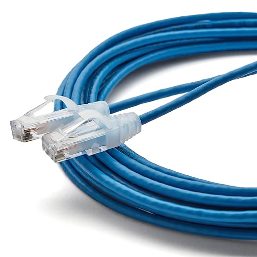 TRUECABLE Cat6 Component Rated Patch Cable, Unshielded (U/UTP), 25ft, Blue, 28AWG Stranded Pure Copper, Snagless 10G High-Speed Ethernet Cable, PoE++ 4PPoE 100W, UL Listed, RoHS-3, 1 Pack