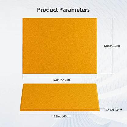 12 Pack Acoustic Panels Self Adhesive Sound Proof Foam, High Density Sound Acoustic Panel, 16X12X0.4 Inch 4:3 Rectangle Panels in Home, Office, Reccording Room, Studio,and more(Orange)