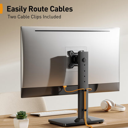 Perlegear Single Monitor Stand for 13–34 inch Screens up to 44 lbs