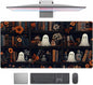Cute Ghost Desk Mat Dark Vintage Large Mouse Pad Gaming Black Mouse Pad XXL Large Gaming Mousepad Desk Mat for Desktop Office Computer Laptop Keyboard and Mouse Mat - 31.5 X 15.7 in Desktop Protector