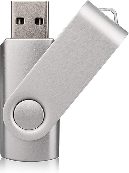Aiibe 10 Pieces 2GB USB Flash Drive Colorful Memory Stick Thumbdrives (Mix Colors : Black Blue Red Green Orange White Yellow Pink Purple Silver)