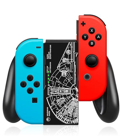 Lotadilo Joy-Con Grip for Nintendo Switch/Switch Oled - JoyCon Comfort Hand Grips Controller for Men Teen Boys Cool Cartoon Anime Design, Gear