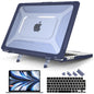 Batianda Heavy Duty Case for MacBook Air 13.6 inch with Stand,Lavender Grey