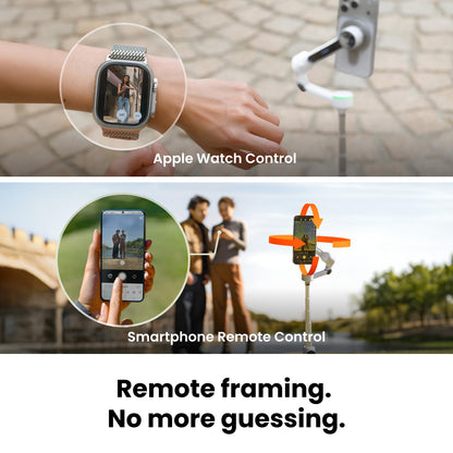 Insta360 Flow 2 Pro White - Industry-First AI Phone Gimbal with Apple DockKit, Pioneering 360º Pan Tracking, Free Tilt, Built-in Tripod/Selfie Stick, Portable Vlog/Travel Stabilizer