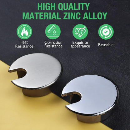 EASYEAH 2 Pcs Desk Grommet 1-3/8" / 35 mm, Desk Cord Hole Cover, Cable Grommet Metal Zinc Alloy Materilal, Desk Hole Grommet for Home & Office Pc, Detachable Cable Cord Organizer-Bronze