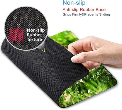 Cute Jumping Turtle Animal Mouse Mat, Square Waterproof Non Slip Rubber Base Mouse Pad for Office Laptop, 9.5"x7.9"x0.12" Inch