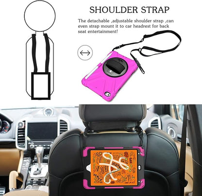 BRAECN iPad mini 5 Case,iPad mini 4 Case, Heavy Duty Shockproof Protective Rugged Case with Pencil Holder,Hand Strap,Kickstand, Shoulder Strap for iPad mini 5th/4th Generation 7.9 Inch for Kids