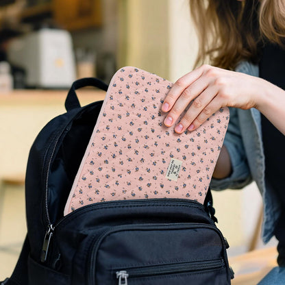 Puffy Laptop Sleeve 13-15.6 Inch Cute Quilted Laptop Protective Case Padded Floral Computer Sleeve for MacBook (A-Dark Pink, 13 Inch)
