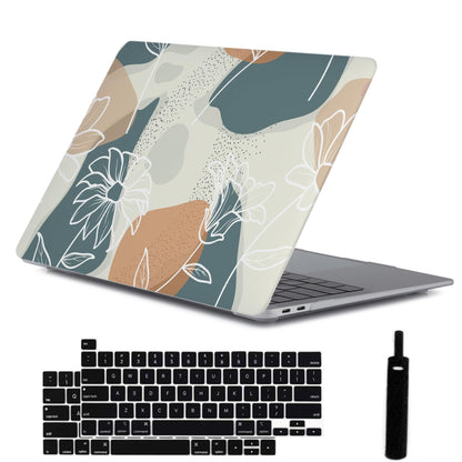 LanBaiLan Compatible for MacBook Pro 13 inch with Touch Bar 2022 2020 2019 2018 2017 2016 Release M1 M2 A2338 A2289 A2251 A2159 A1989 A1706 A1708, Laptop Hard Case & Keyboard Cover, Aesthetic Flower