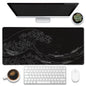 Eflxamz Large Gaming Mouse Pad for Desk,Cute Forest Mushroom Desk Mat,Starry Night Mushroom Desk Pad,Extended Big Computer Keyboard Mouse Pad with Non-Slip Base and Stitched Edge,35.4"x15.7"
