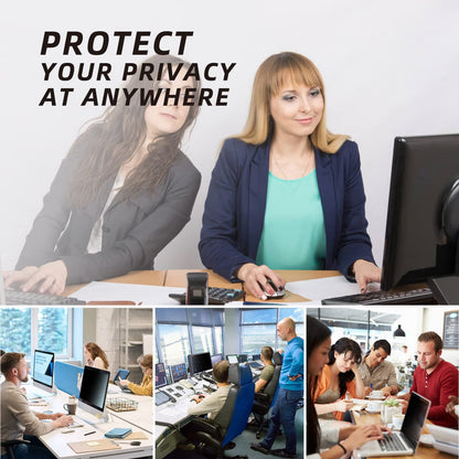 23.8 inch Computer Privacy Screen Filter - Suitable for 16:9 Aspect Ratio Widescreen Monitor - Blue Light Filter - Anti-Glare & Anti-Scratch Protector Film (23.8" Widescreen (16:9))