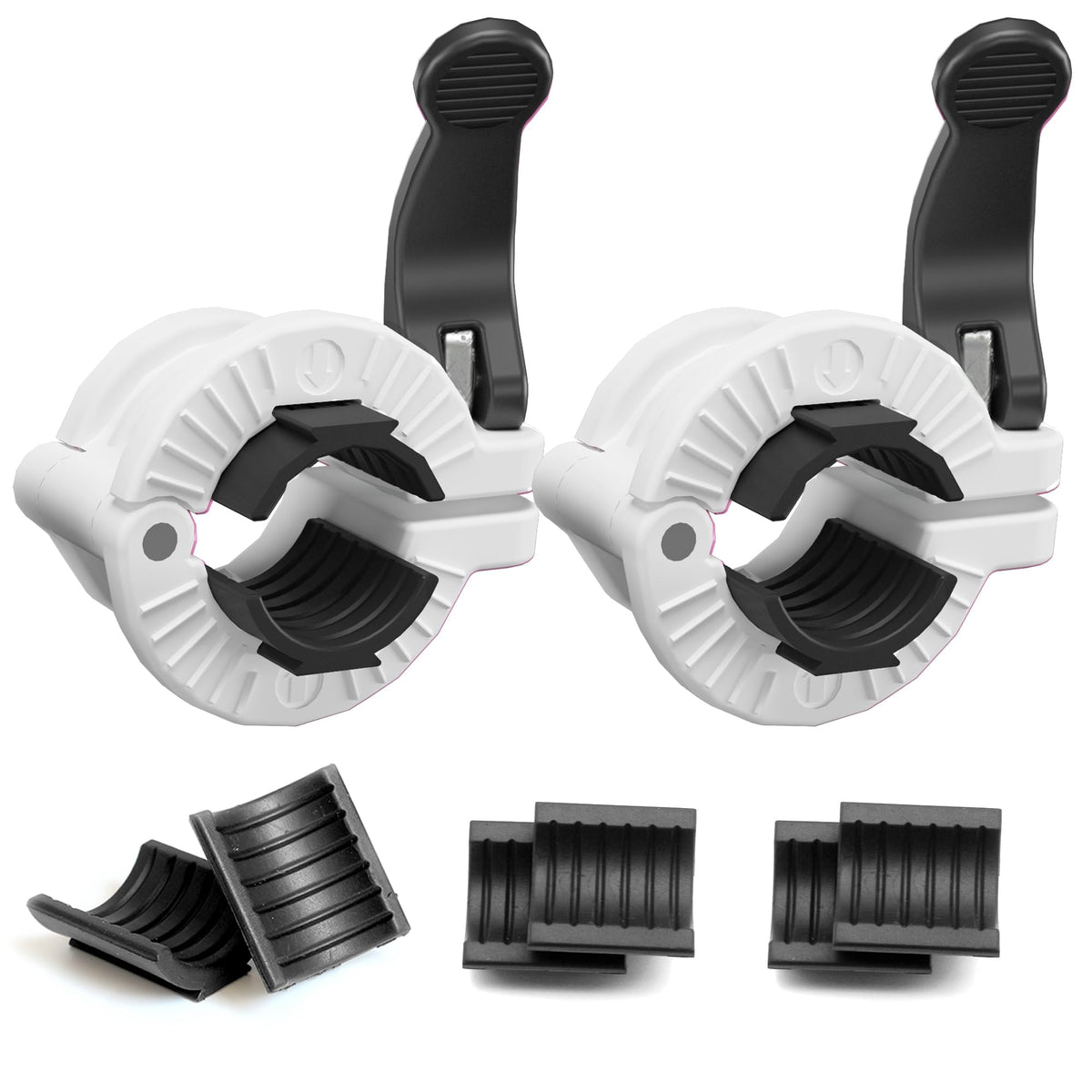 MAXRICH Barbell Clamp 1 inch Multiple Sizes & Adjustable Weight Clips for Barbell Quick Release Barbell Clips|Barbell Collar Bar Locks for Weight Lifting, Gray