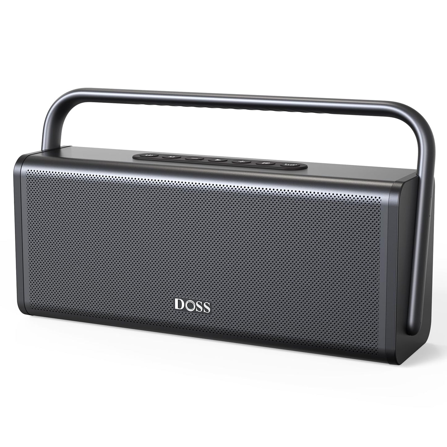 DOSS SoundBox XL Pro Bluetooth Speaker with 50W Powerful Stereo Sound, Extra Bass,16H Playtime, Integrated Metal Body, Aluminum Alloy Handle, Portable for Home, Office, Backyard, Camping