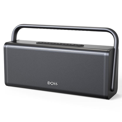 DOSS SoundBox XL Pro Bluetooth Speaker with 50W Powerful Stereo Sound, Extra Bass,16H Playtime, Integrated Metal Body, Aluminum Alloy Handle, Portable for Home, Office, Backyard, Camping