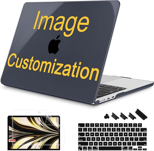 Mektron Custom Photo Case for MacBook Air 13.6 Inch 2022 2023 2024 2025 Release A2681 M2/A3113 M3 /A3240 M4 Chip with Liquid Retina Display Touch ID, DIY Plastic Hard Shell Cover for MacBook Air 13.6"