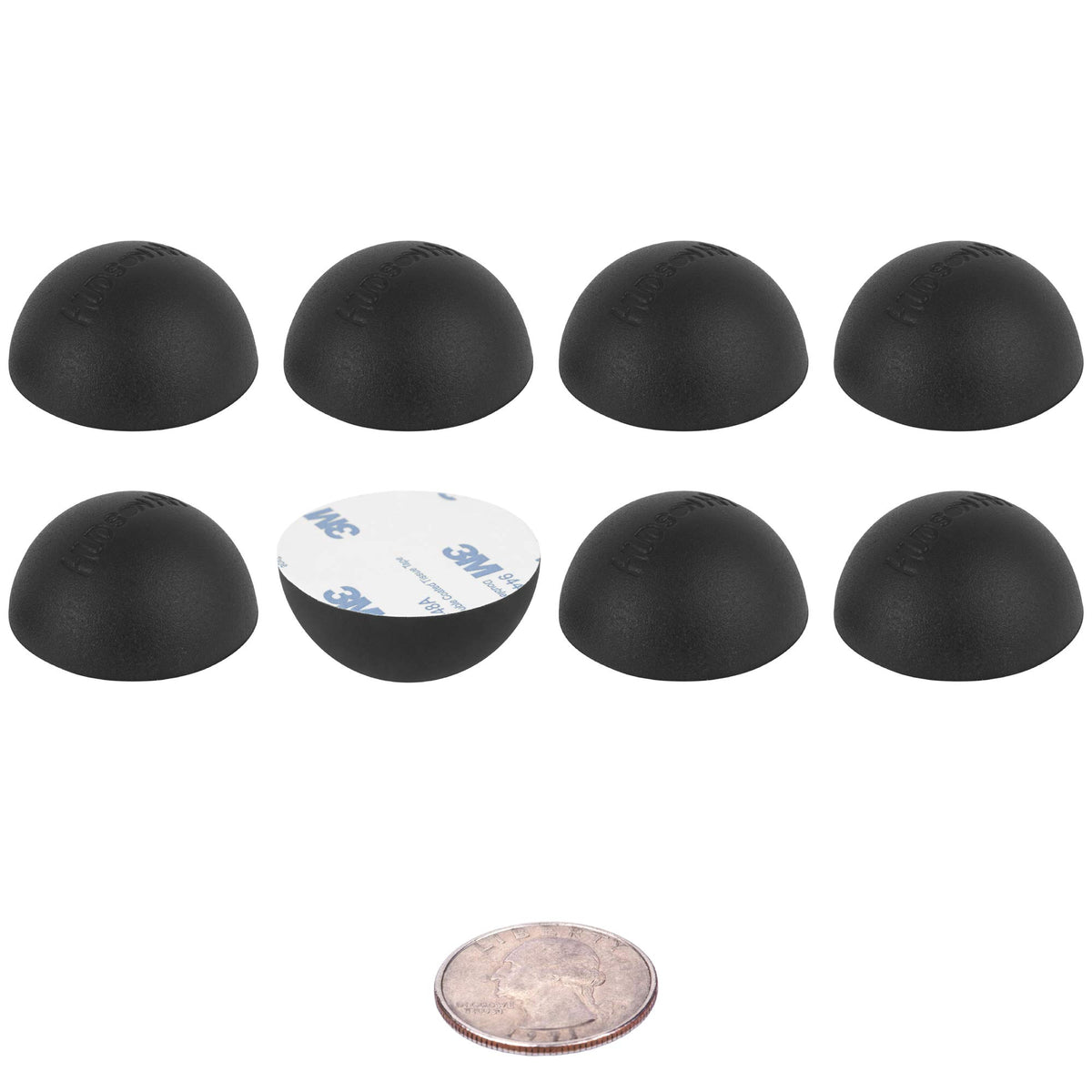 Hudson Hi-Fi Speaker Isolation Feet (4-Pack, 1") – Adhesive Silicone Anti-Vibration Pads for Speakers, Turntables, Subwoofers & Amplifiers, Supports 5-13 lbs Per Pad