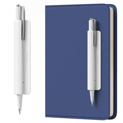 ELETIUO Pencil Holder For Most Pens,Pencils,Self-Adhesive Stick To Notebooks,Diary,Desks,Whiteboards Or Any Surface,Silicone Pen Holder For Home,Office And Desk Organization,White
