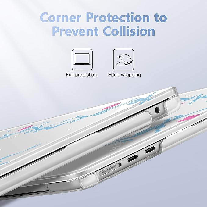 Case for MacBook Air 15 Inch 2025 2024 2023 Release M4 A3241 M3 A3114 M2 A2941, Hard Shell with Screen Protector & Keyboard Cover, Compatible with Touch ID, Cherry Bow