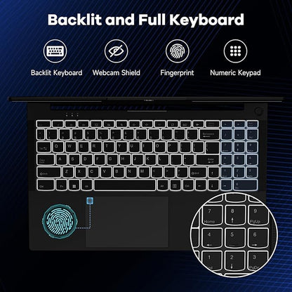 NIMO 15.6" IPS FHD-Gaming-Laptop, AMD Ryzen 5 6600H 6 Cores 64GB DDR5 RAM 2TB SSD (Beat i7-1165G7, Up to 4.5GHz) Radeon 660M GPU-Computer with Backlit Keyboard 100W Type-C Fingerprint Win 11