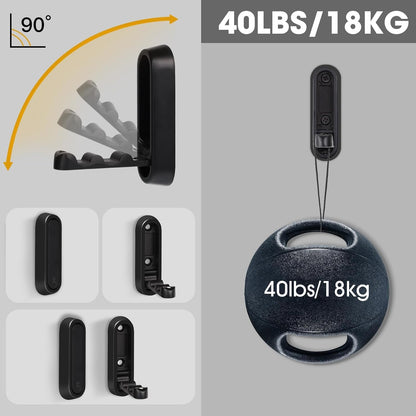YipuVR 4PCS Gold Foldable Wall Hooks, Metal Folding Hooks Wall Mount, Easy Installation, Suitable for Bathroom Kitchen, Flip Down Hook for Wal l Hanging Coat, Bag, Towel, Key, Hat (Black)