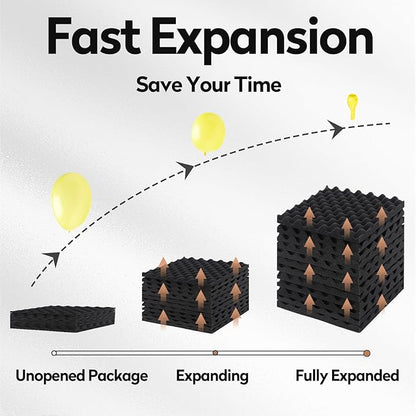 24 Pack Acoustic Panels, 12x12x1.2 Inches Egg Crate Acoustic Foam Panels, Sound Proof Foam Panels Noise Reducing for Walls and Ceiling, Acoustic Foam Panels Sound Absorbing, Soundproof Wall Panels