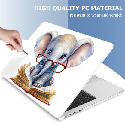 Mektron Case for 2026 MacBook Air 15 INCH M5 A3448 Compatible with M4 A3241 /M3 A3114 /M2 A2941 Printed Plastic Hard Shell Cover with 15.3" Liquid Retina Display Touch ID- Cute Elephant C341