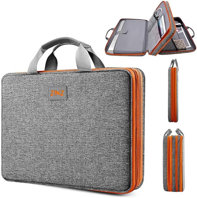 ZINZ Expandable Laptop Case 15.6 Inch Sleeve, Protective Carrying Case Compatible with MacBook Neo 16", MacBook Pro 16"/15.4", Dell XPS 16" and Most 15" 15.6" 16" Notebook，G01OG01