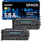 Compatible 58a hp Toner Cartridge Replacement for HP 58A CF258A 58X CF258X (with chip) Toner Cartridge for Laserjet Pro MFP M428fdw M404n M428fdn M404dn M430 Printer(2 Black)