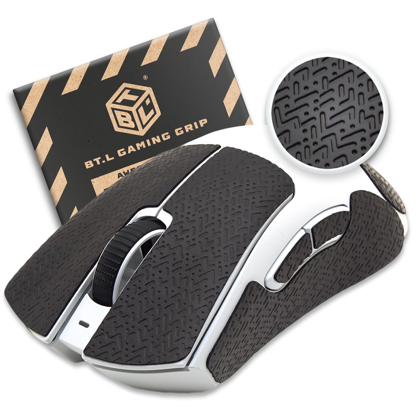 BT.L Mouse Grip for Razer DeathAdder V3, Razer DeathAdder V3 Pro (Black)