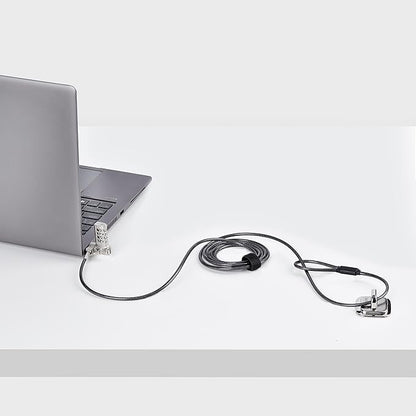 StarTech.com Universal Laptop Cable Lock 6.6ft (2m), Serialized Security Cable, Compatible with Noble Wedge/Nano/K-Slot; TAA