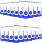 128MB Bulk Flash Drive 50 Pack EASTBULL FAT32 USB 2.0 Drive Pack (Blue)