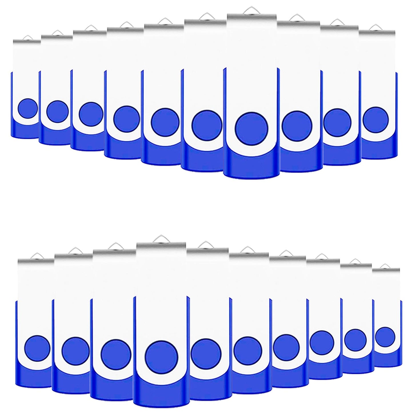 50-Pack of 1GB USB Flash Drive Bulk EASTBULL FAT32 Thumb Drives Pack (Blue)