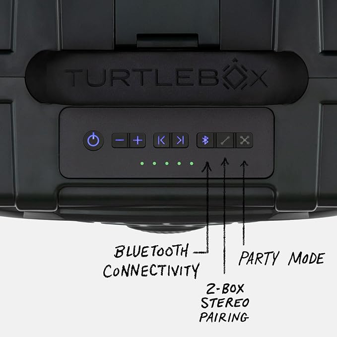 Turtlebox Original Gen 3: Portable Outdoor Bluetooth Speaker – Ultra-Loud (120dB), Waterproof (IP67), Rugged, Impact-Resistant, 3-Day Battery | Party Mode: Unlimited Pairing for Stereo Sound, Green