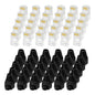 MECCANIXITY 30pcs Cat6 RJ45 Pass Through Connectors, RJ45 Connector 8P8C Gold Plated Plugs with 30pcs White Strain Relief Boots for Solid or Stranded UTP Ethernet Cable, 1.1mm