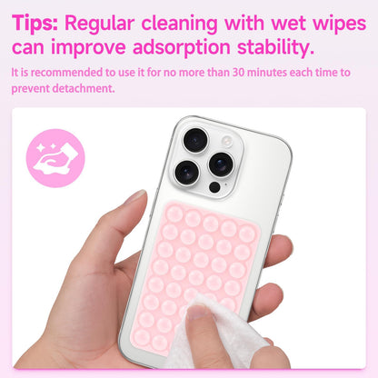 Yojaro Silicone Suction Phone Case Mount, Non Slip Suction Cup Phone Mount, Phone Accessories Holder for Selfies and Videos, Silicon Adhesive Phone Stand Sticky for Cell Phone Purple