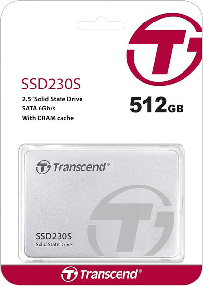 Transcend 512GB SATA III 6Gb/s SSD230S 2.5” Solid State Drive TS512GSSD230S,Silver