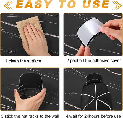 30 Pcs Headset Wall Holder Adhesive Gaming Headset Holder Hooks for Wall Mounting Strong Universal Hooks for Headsets, Game Pads, Hats, Closets, Doors (Black)