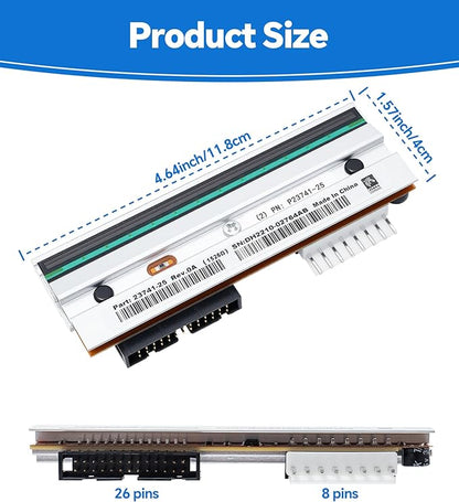 P1004232 Genuine Printhead for Zebra 110Xi4 110XiIV, New OEM Print Head Replacement for Zebra Thermal Barcode Label Printer 300dpi Original Optimal Print Quality Extended Life