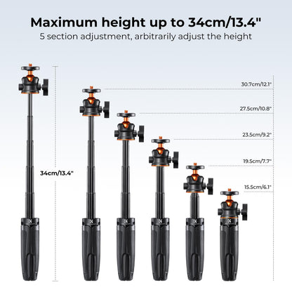 K&F Concept Selfie Stick Tripod. Black