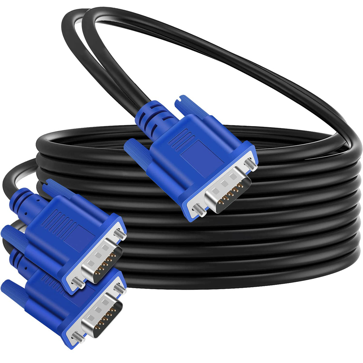 PASOW VGA Splitter Cable 1080P Dual VGA Monitor Y Cable 1 Male to 2 Female Adapter Cable Only for Screen Duplication - 1.5 Feet (No Screen Extension) - Only Work for Identical Monitor