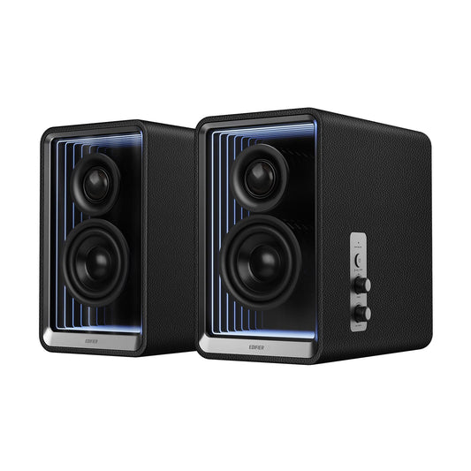Edifier QR65 RGB Light Desktop Active Monitor, 70W RMS, Hi-Res Audio, Black