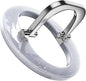[2025 Newest] SUPERONE for Magsafe Ring Holder, Magnetic Phone Grip with Adjustable Stand, Removable Magnetic Accessories Only for iPhone 16/15/14/13/12 Series and Magsafe Case - Glitter Silver
