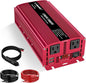 Yinleader 1500 Watts Car Power Inverter 12V to 110V,DC to AC Converter Dual AC Outlets and Dual 3.1A USB Ports for RV Caravan Truck Laptop Camping