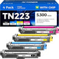 TN223 Toner Cartridge Set 4-Pack Replacement for Brother TN-223 TN227 Compatible with HL-L3270CDW HL-L3210CW MFC-L3770CDW HL-L3290CDW MFC-L3750CDW L3710CW HL-L3230CDW L3230CDN Printer Ink Color Black