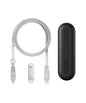 Rolling Square inCharge XL 200 cm - USB-C Cable, Universal Smartphone Cable, Gift for Men, 6-in-1 Universal Charger for Smartphones, Technical Gadget, White, Lightning Cable 100W