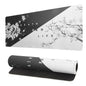 Japanese Gaming Mouse Pad Abstract Black Mouse Pad 31.5x11.8 Inch Black Sea Wave Texture Non-Slip Rubber Base Large Ocean Mousepad Stitched Edges Keyboard Mouse Mat Desk Pad for Office and Home