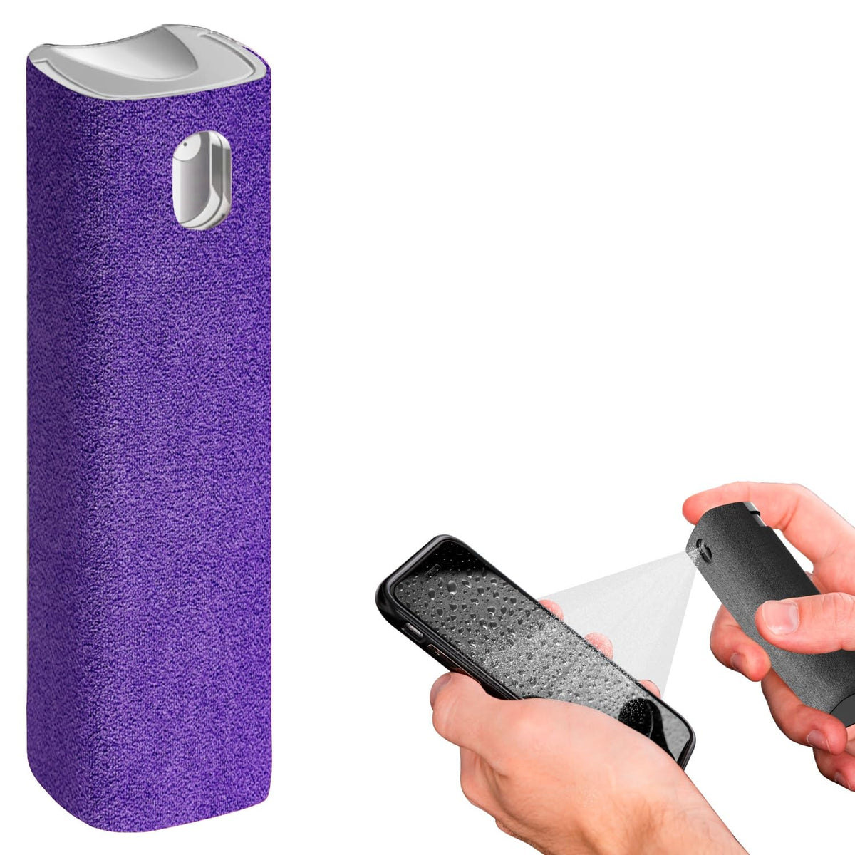 iO CLEAN Mini Screen Cleaner Spray, 2-in-1 Touchscreen Cleaner, Navy Blue