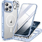 Miracase for iPhone 13 Case 6.1'',Full-Body Magnetic Clear Bumper Case with Built-in 9H Tempered Glass Screen Protector,Military Drop Protection Outdoor Phone Case — iPhone 16 Pro
